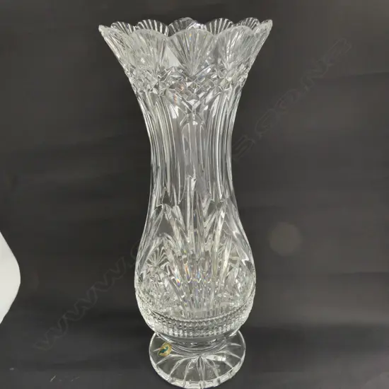 LARGE CUT CRYSTAL VASE