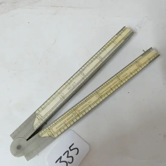 STANLEY No.87  IVORY 24" 4-FOLD RULE, WITH FULL WHITE METAL BINDING