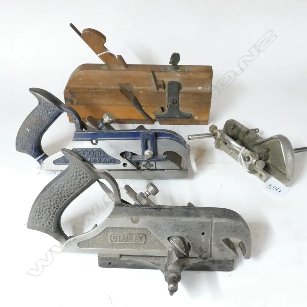 WOODEN MOULDING PLANE ADJUSTABLE SOLE, STANLEY No.78, RECORD No.78 & RECORD No.43 (3) Image 1++