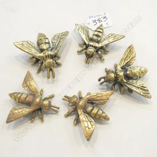 5x BRASS BEES