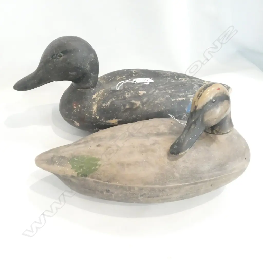 TWO VINTAGE NZ 'KIL WELL' PLASTIC DECOY DUCKS, LARGEST L. 400MM Image 1++