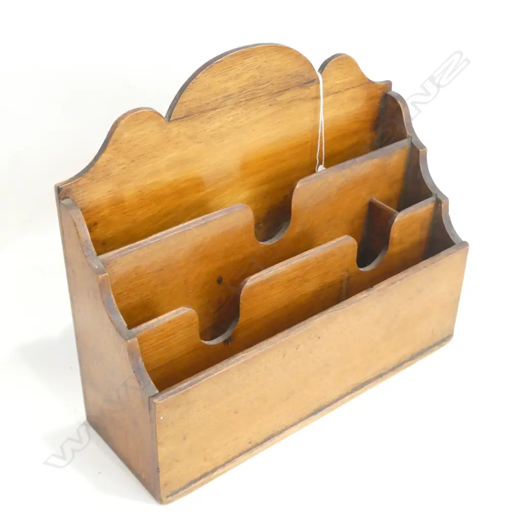 VINTAGE WOODEN LETTER HOLDER W. 230MM Image 1++