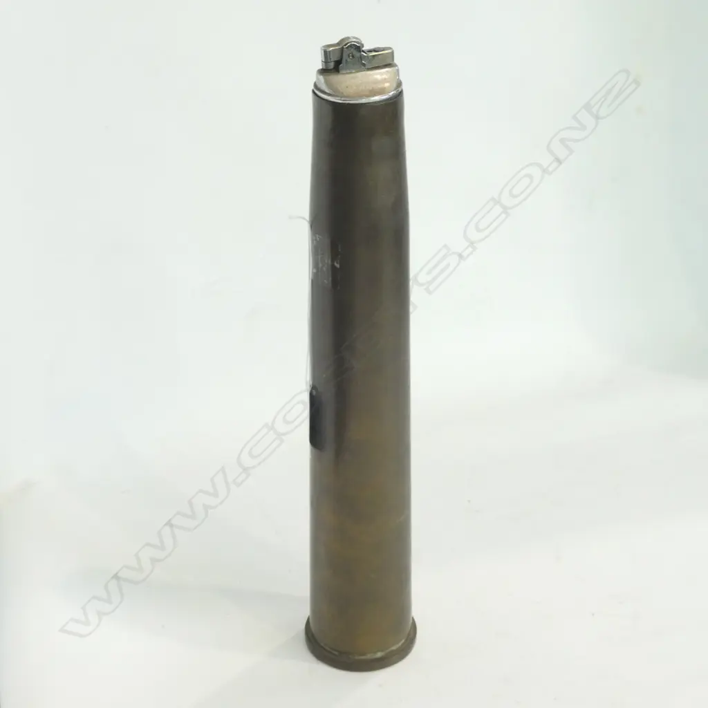 TRENCH ART MILITARY SHELL LIGHTER L. 335MM Image 1++