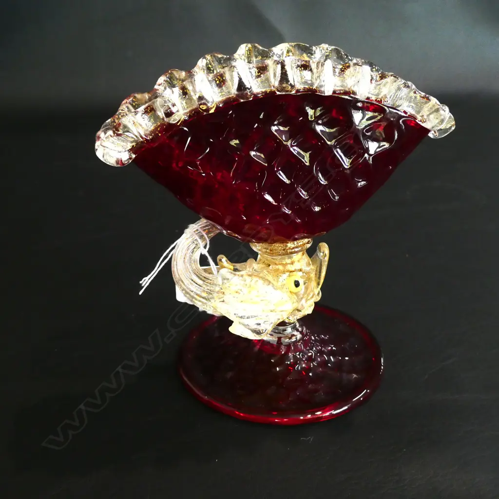 SALVIATI MURANO RUBY GLASS VASE Image 1++