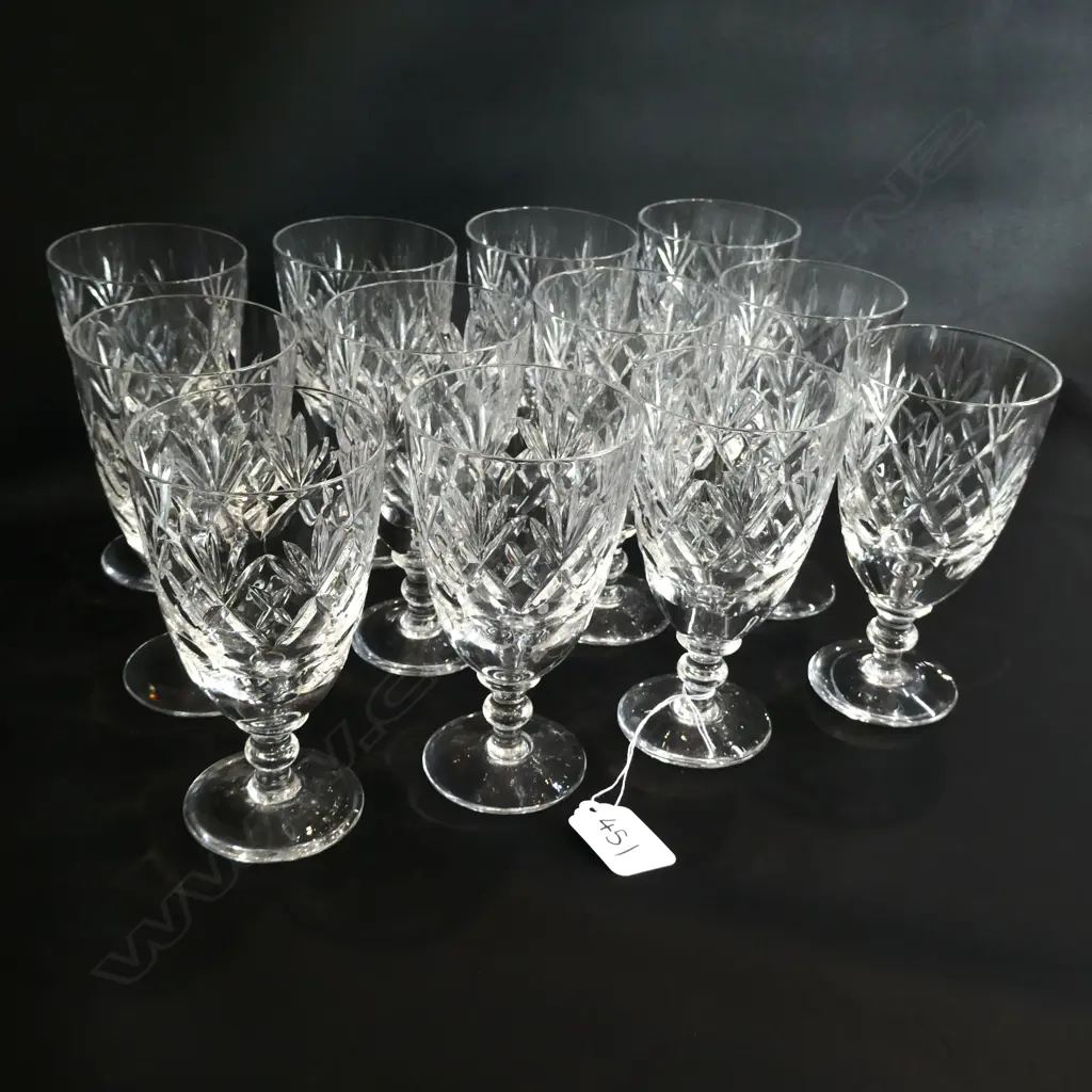 12 CROWN MARKED SHERRY WINE GLASSES Image 1++