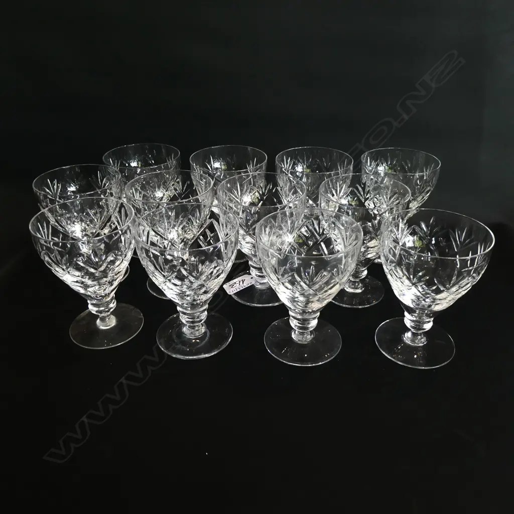 12 CROWN MARKED SHERRY WINE GLASSES Image 1++