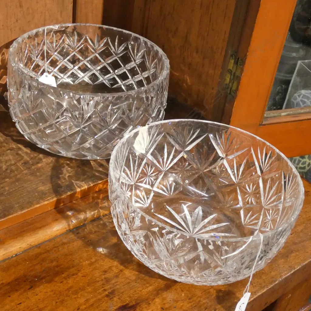 2 CUT CRYSTAL BOWLS Image 1++