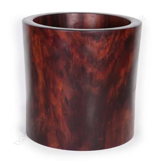 A large Chinese rosewood brushpot