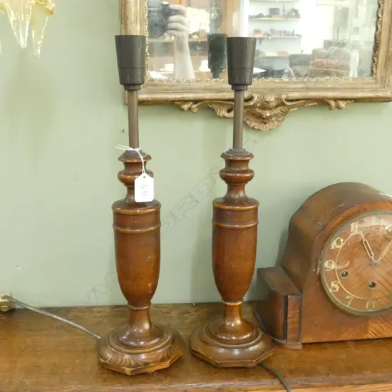 PR OF WOODEN LAMP BASE  H. 404 MM 