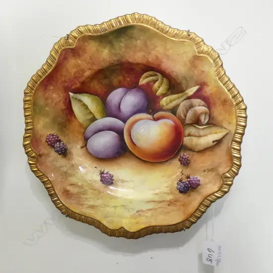 CAVERSWALL PLATE HAND PAINTED BY BATES, RESTORED
