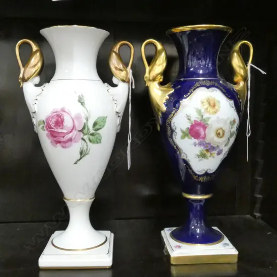 2 ALKA 2 HANDLED CHINA VASES
