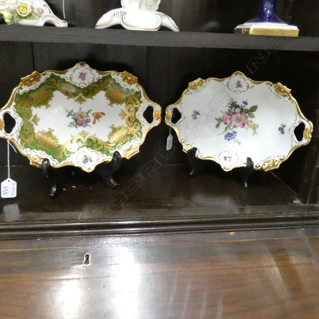 2 KAISER CONTINENTAL GILT DISHES Image 1++