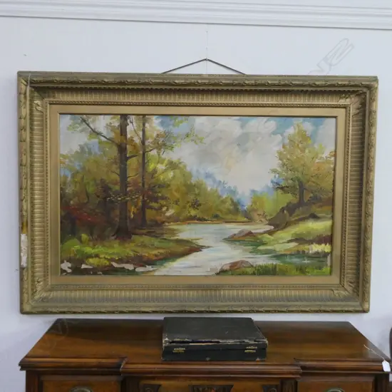 LARGE GILT FRAME PAINTING AF 1580 X 1070MM
