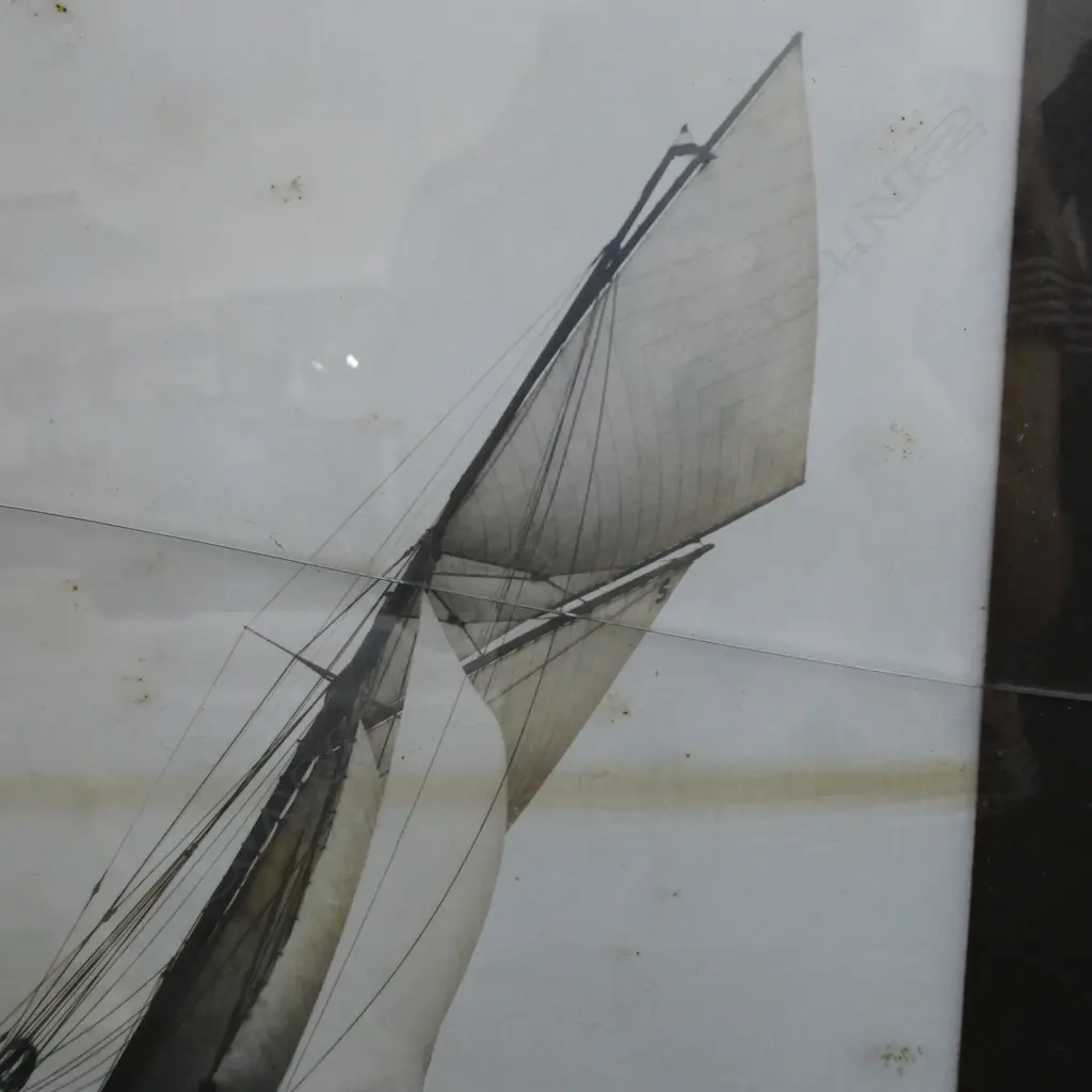 2 WINKLEMANN YACHTING PHOTOS 'VIKING' AND ATTRIB. 'THELMA' C. 1898 590 X 510MM ONE CRACKED Image 1++