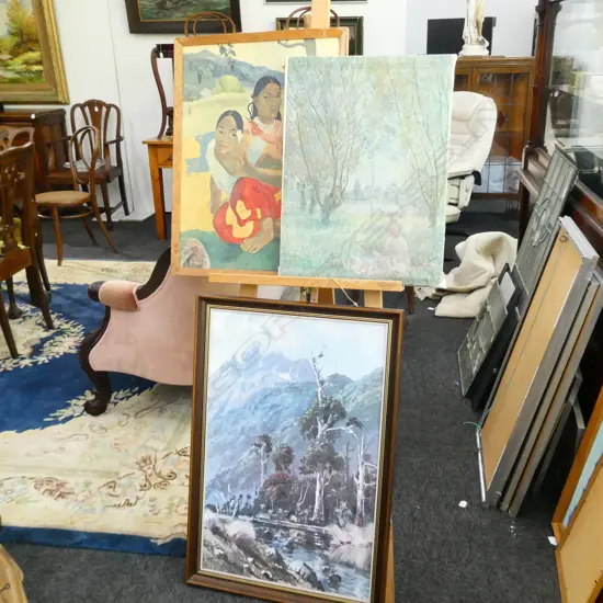 3 PRINTS: GREATHEAD + GAUGUAN + MONET