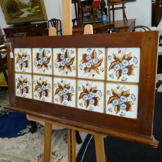 10 ANTIQUE TILES IN KAURI FRAME