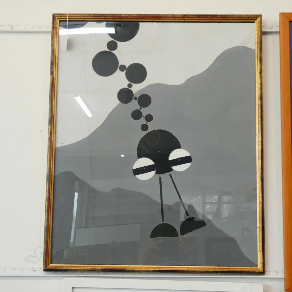 LLOYD HILLYER ABSTRACT ACRYLIC ON BOARD 520 X 630MM  Image 1++