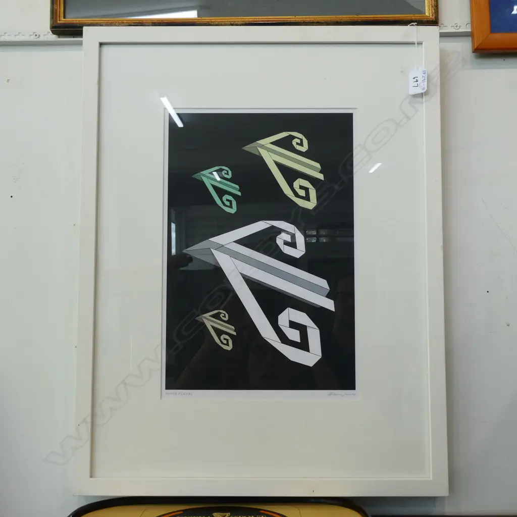"PAPER PLANES" FRAMED  SCREEN PRINT GLEN JONES  Image 1++