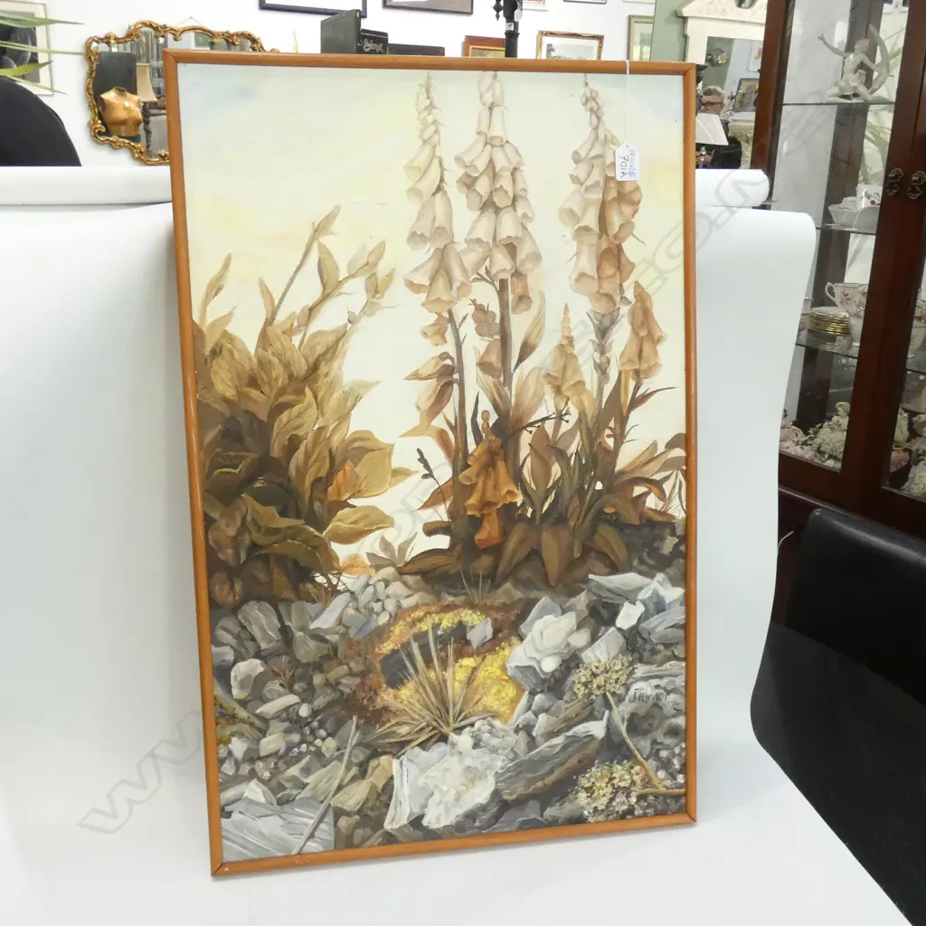 J TURNER OIL ON BOARD STILL LIFE 1976 790 X 590 MM Image 1++