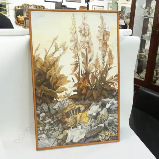 J TURNER OIL ON BOARD STILL LIFE 1976 790 X 590 MM