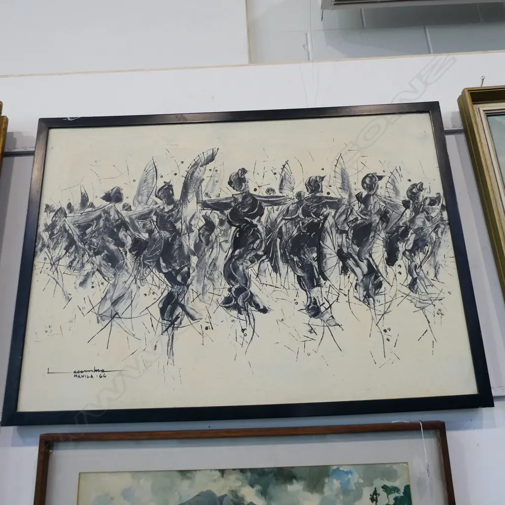 SIGNED OIL ON CANVAS MANILA '66 920 X 665MM Image 1++