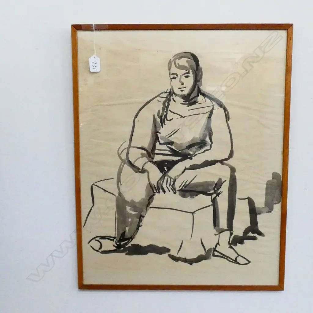 MAY SMITH; CHARCOAL DRAWING OF A PERSON 610 X 485MM Image 1++