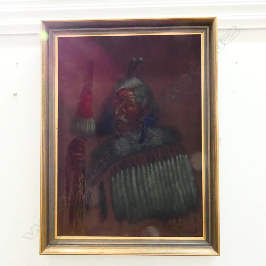 RAY DAWSON PAINTING ON VELVET 'TE HIRA TE KAWAU'... Image 1++