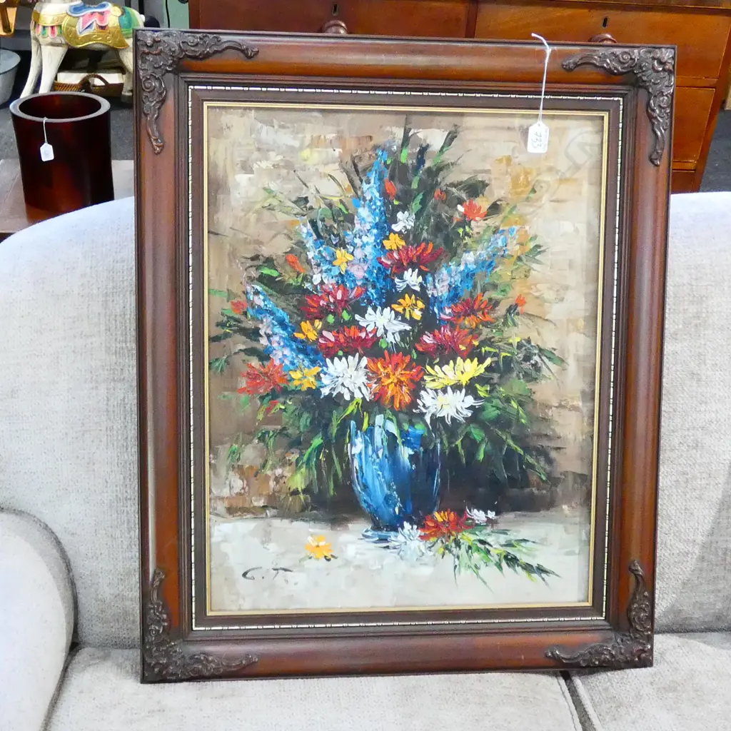 OIL STILL LIFE INITIALED G.T Image 1++