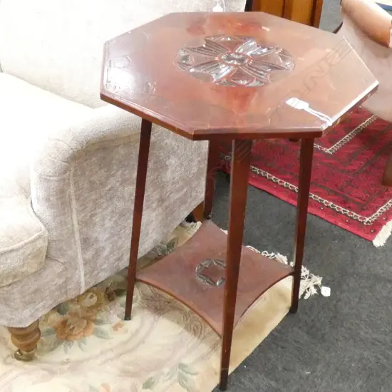 EDWARDIAN CHIP CARVED SIDE TABLE