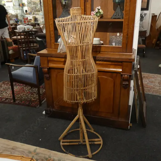FRENCH CANE MANNEQUIN ON STAND H. 1400MM