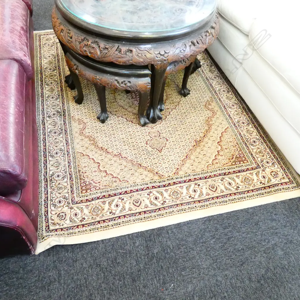 MACHINE WOVEN CREAM RUG 120 X 160 CM Image 1++