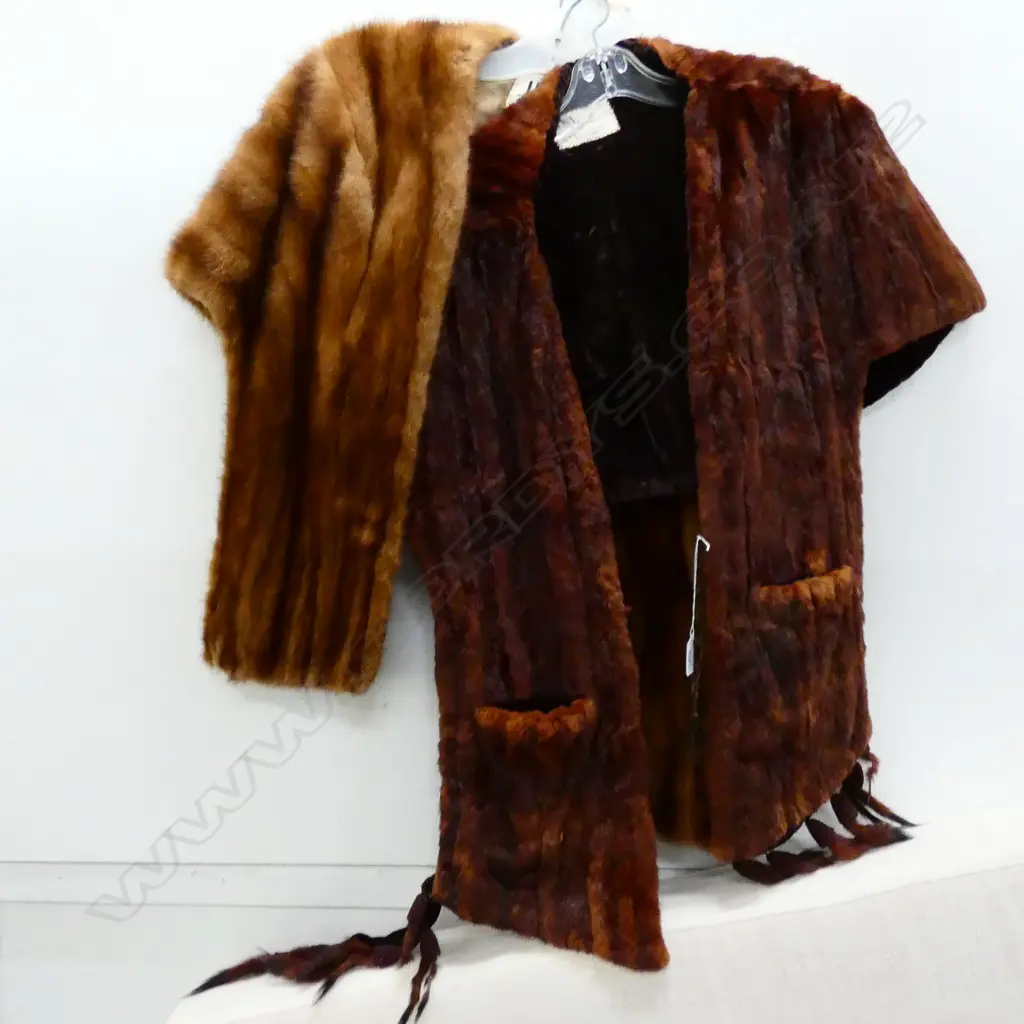 2 FUR STOLES, ONE MINK Image 1++