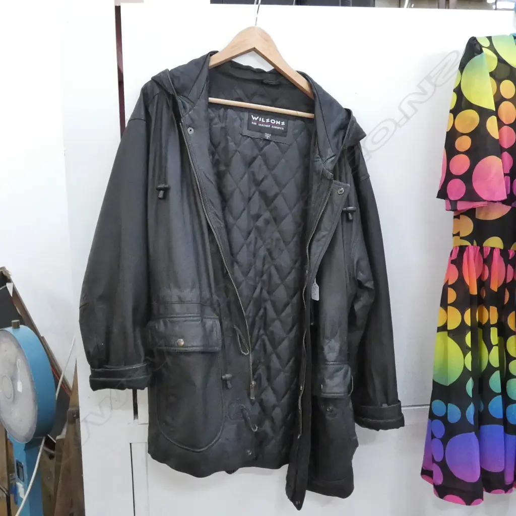 HOODED LEATHER JACKET Image 1++