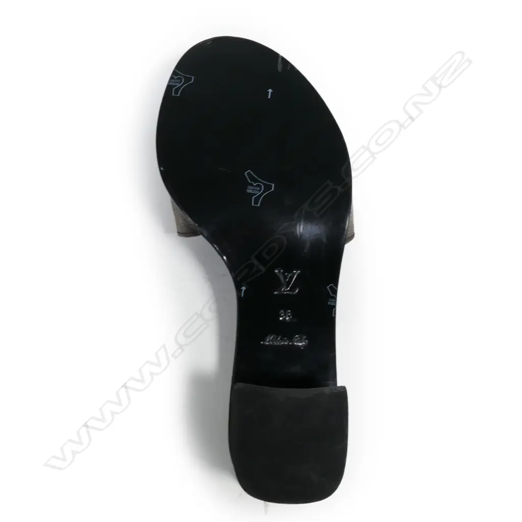 2 DESIGNER LEATHER HANDBAGS; STRIPED MICHAEL KORS & WHITE FURLA + PR LOUIS VUITTON? SHOES, SIZE 36 Image 1++