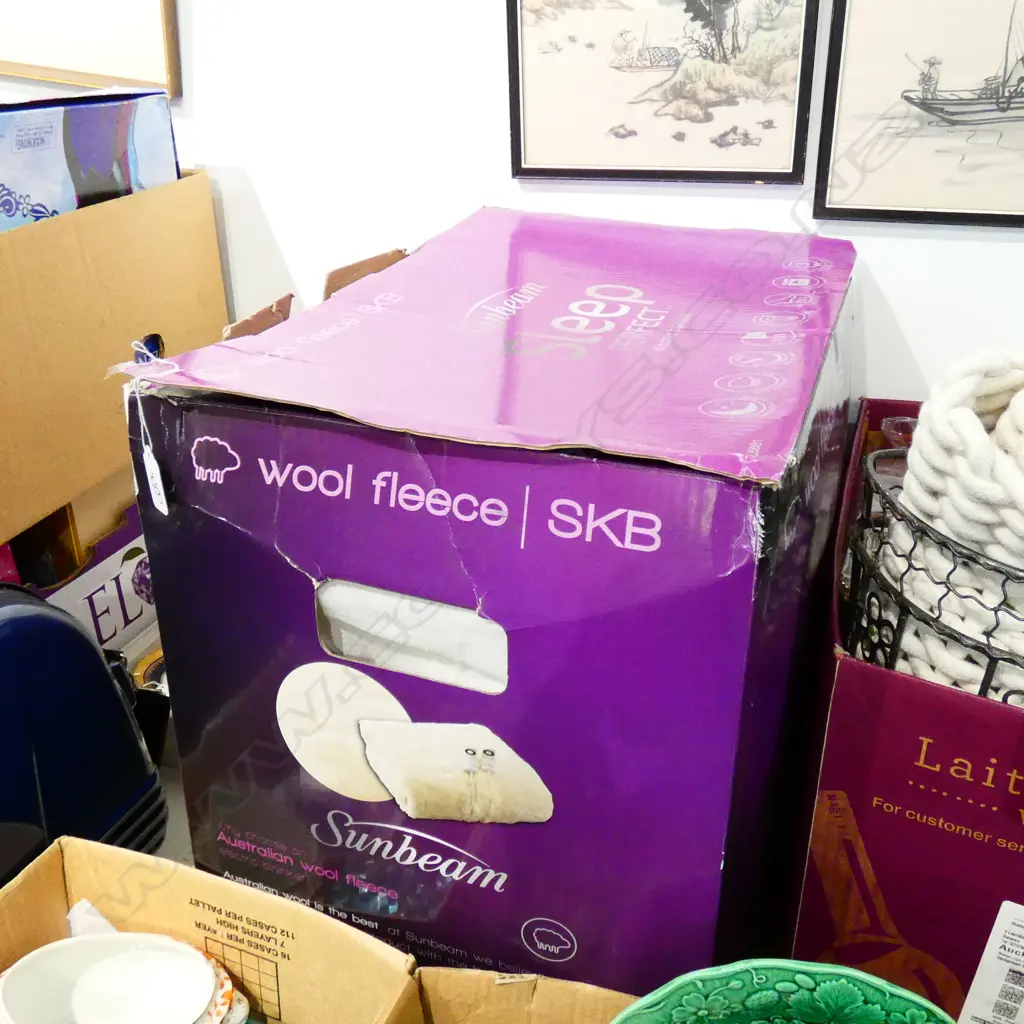 SUNBEAM SLEEP PERFECT ELECTRIC BLANKET / WOOL FLEECE / MATTRESS PROTECTOR 1880X 2040MM APPROX Image 1++