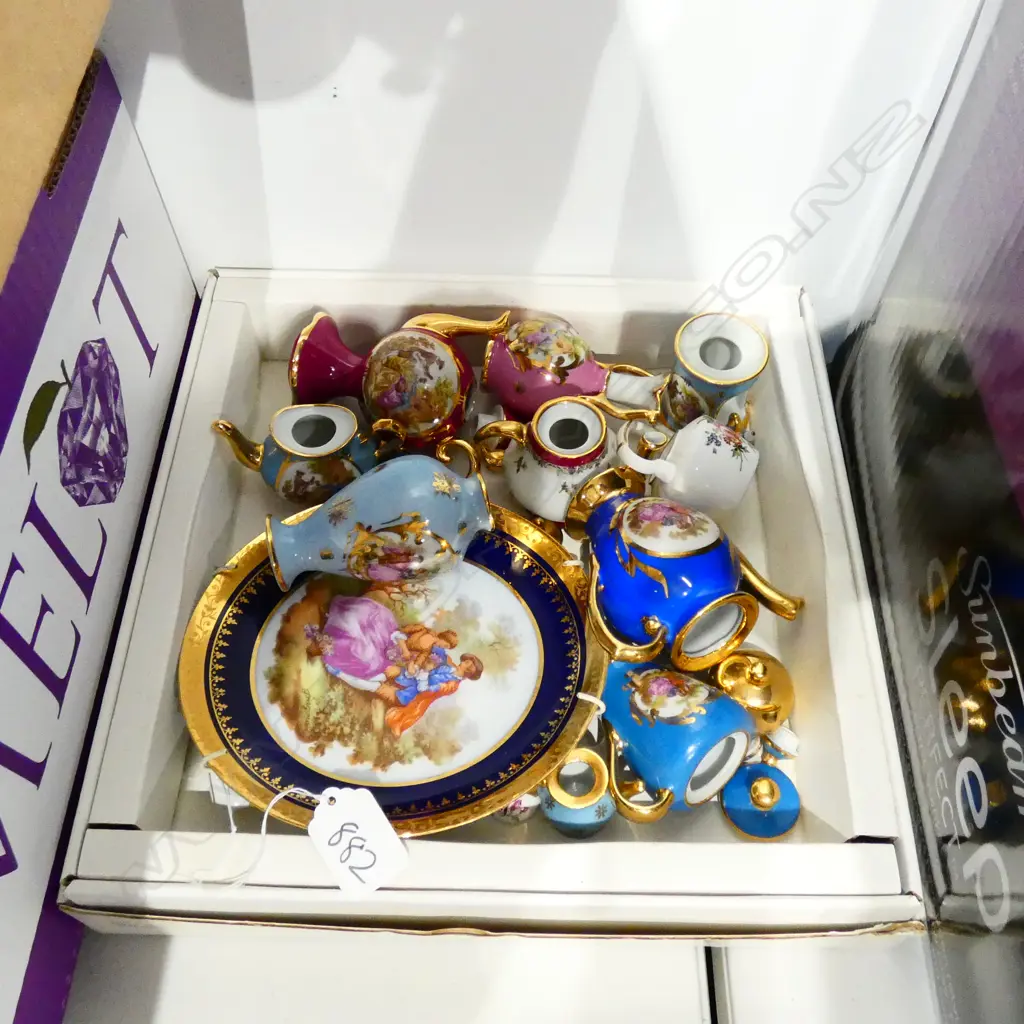 12 ASST MINIATURE LIMOGES ORNAMENTS Image 1++