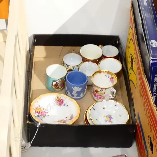 ASST COFFEE CANS AND SAUCERS