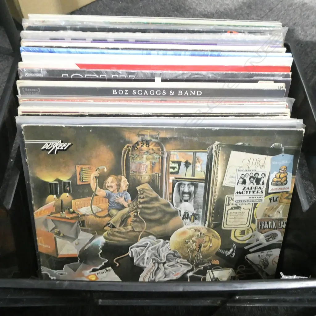 LG BOX ASST VINTAGE 70S-80S RECORDS, INCL. CLAPTON, ELVIS COSTELLO Image 1++