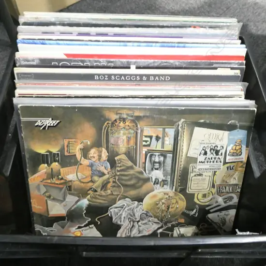 LG BOX ASST VINTAGE 70S-80S RECORDS, INCL. CLAPTON, ELVIS COSTELLO