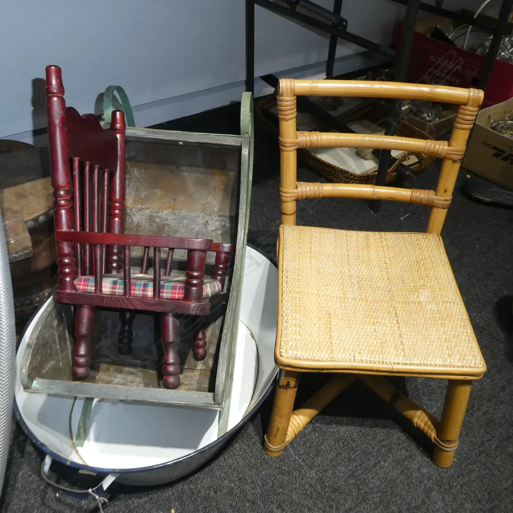 ENAMEL BASIN 2 CHAIRS ETC Image 1++