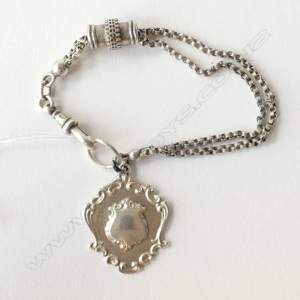 STG SILVER ALBERTINA BRACELET & MEDAL 17 GRAMS Image 1++