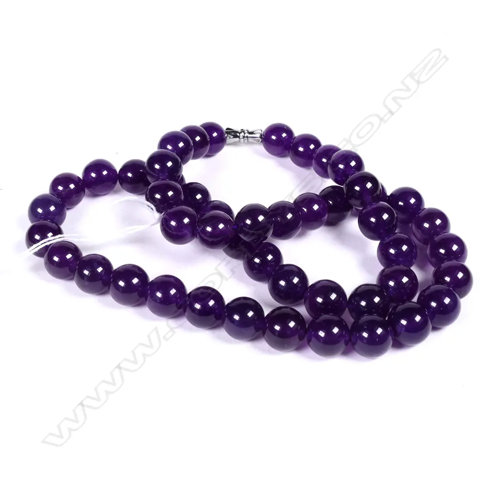 AMETHYST BEAD NECKLACE Image 1++