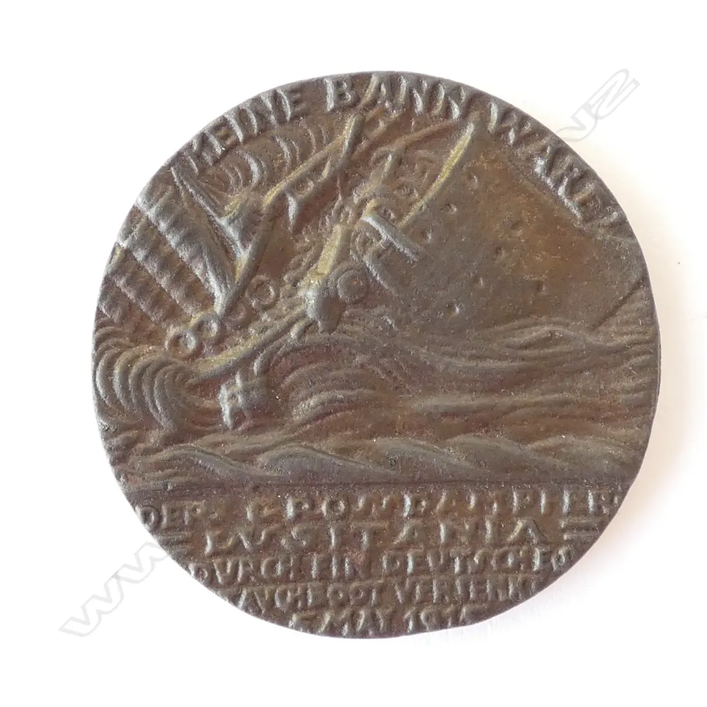 WWI MEMORIAL BRONZE MEMORIAL 'PENNY' PLAQUE, DIA. 220MM Image 1++