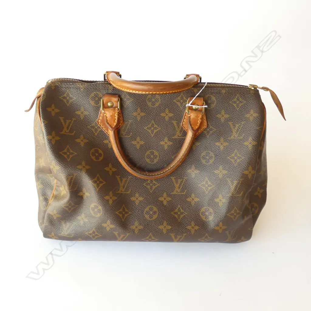 LOUIS VUITTON SPEEDY HANDBAG PATINA COMMENSURATE WITH AGE L. 320MM Image 1++