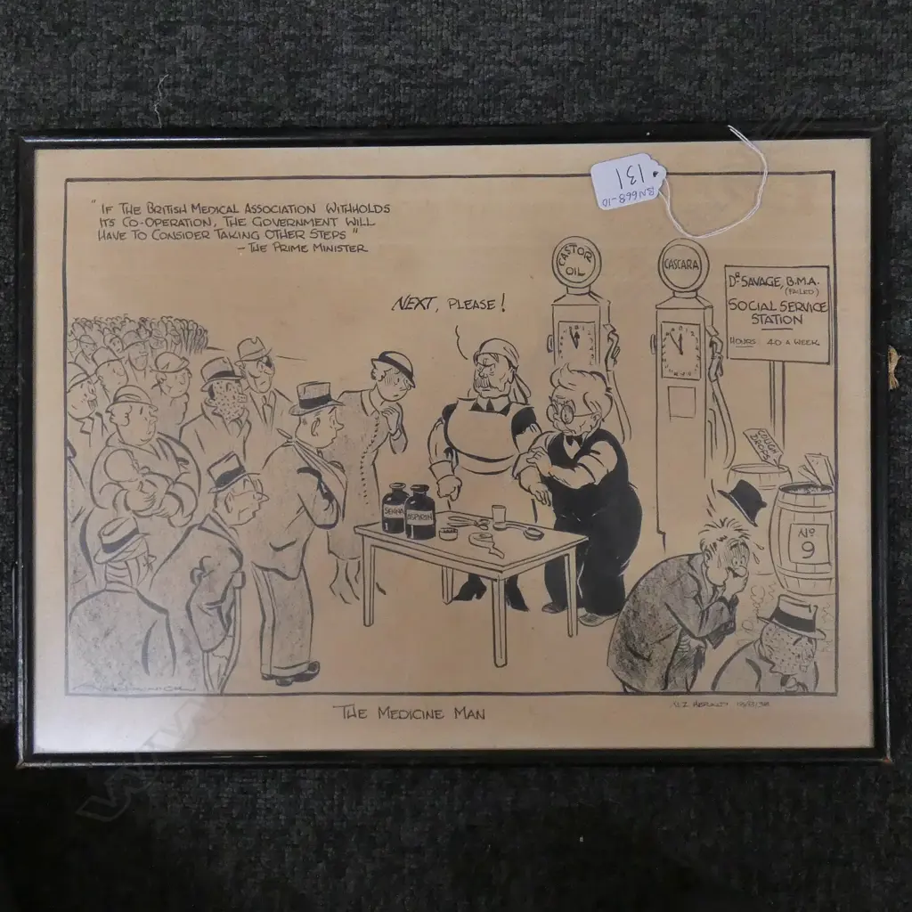 MINHINNICK CARTOON "THE MEDICINE MAN Image 1++