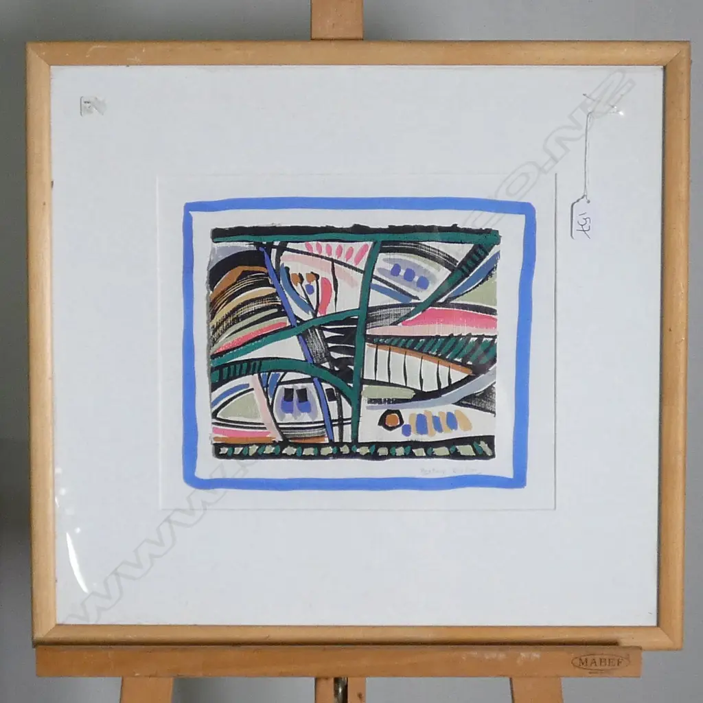 MERTHER- RUXTON ACRYLIC ON PAPER BLUE ENCAPSULATION 280 X 320 MM Image 1++