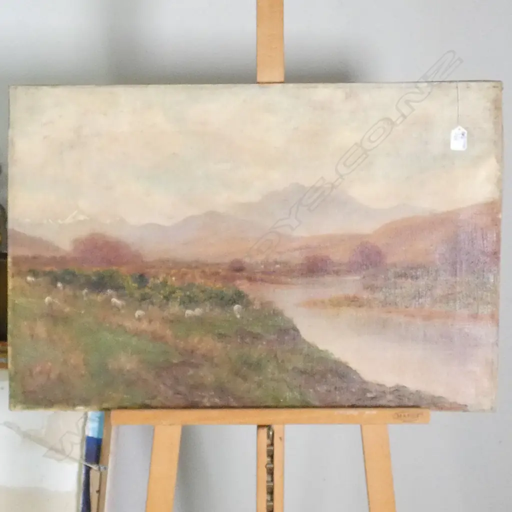 F BROOKSMITH F.N .B. A OIL ON CANVAS RURAL LANDSCAPE 520 X 780 MM Image 1++