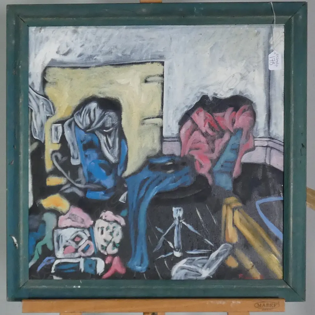 W JODON OIL ON CANVAS INTERIOR SCENE 96 480 X 480 MM Image 1++