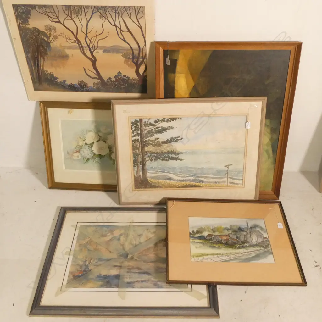5 ASST W/COLOURS LANDSCAPE /STILL LIFE VARIOUS SIZES Image 1++