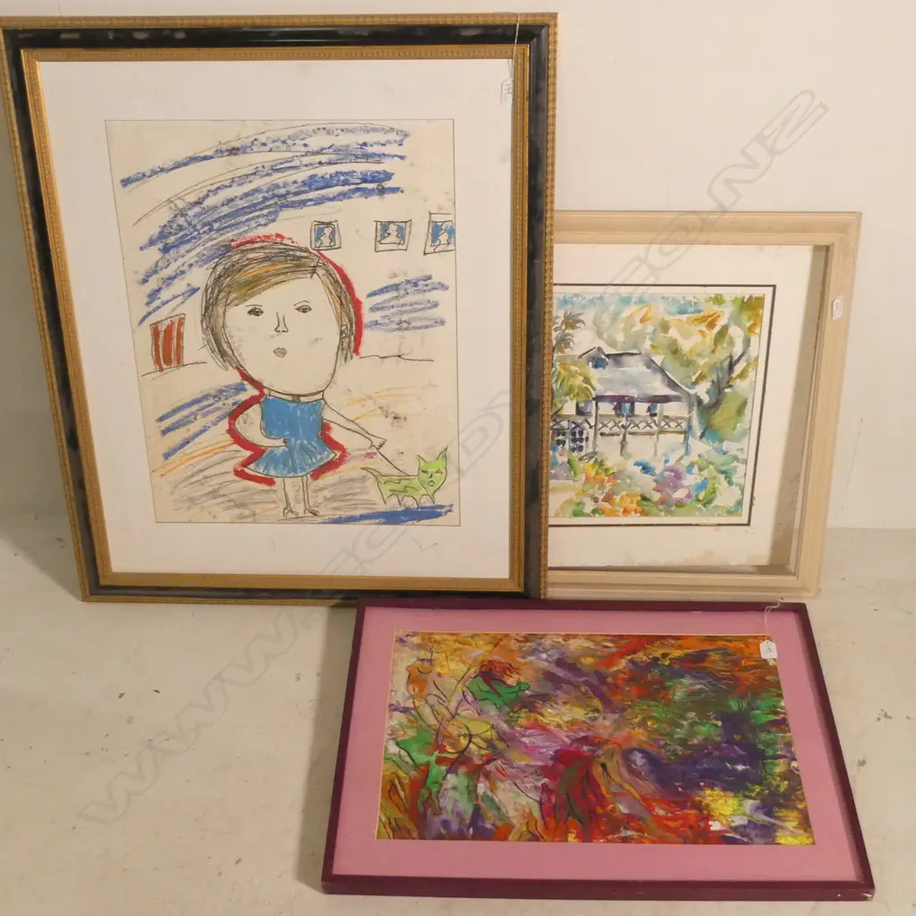 3 ASST ARTWORKS ALL UNGLAZED Image 1++